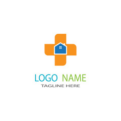 Medical cross healthy logo template vector icon