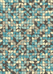 Fototapeta premium Abstract Geometric Pattern generative computational art illustration