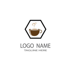 Coffee cup Logo Template vector icon design