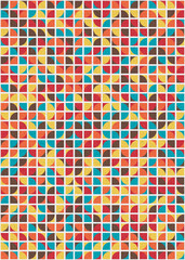 Fototapeta premium Abstract Geometric Pattern generative computational art illustration