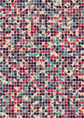 Fototapeta premium Abstract Geometric Pattern generative computational art illustration