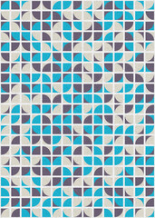 Fototapeta premium Abstract Geometric Pattern generative computational art illustration