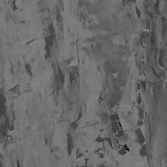 Modern contemporary acrylic background. Black texture made with a palette knife. Abstract painting on paper. Mess on the canvas.