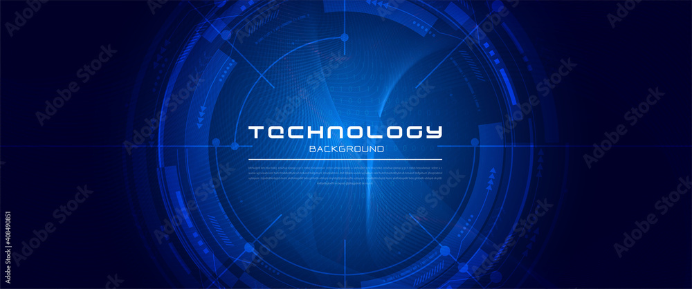 Poster abstract technology with global world network and telecommunication on earth digital data visualizat