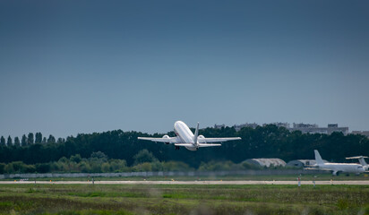 Passenger plane takeoff