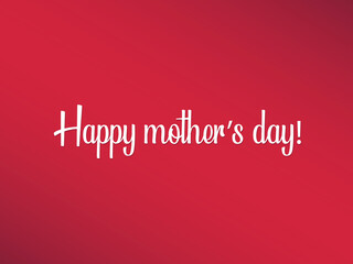 Happy mother's day vector card. Happy mother's day red pink hand  drawn lettering pattern. 