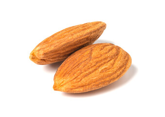 Obraz na płótnie Canvas Almond isolated. Almonds on white background.