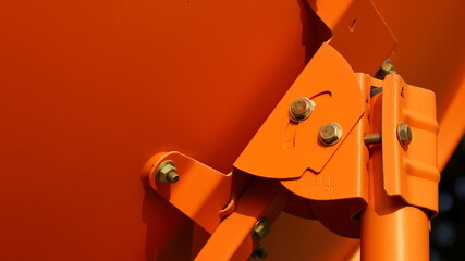 Satellite dish positioning degrees. Metal for adjustment and degree position is on the back of the...
