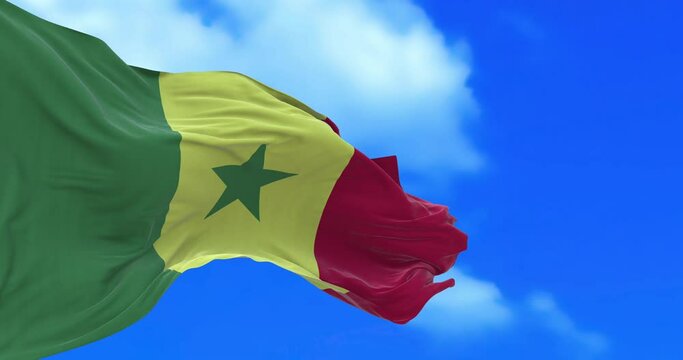 Seamless loop of Senegal flag.