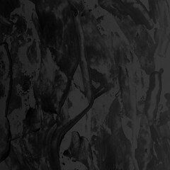 Modern contemporary acrylic background. Black texture made with a palette knife. Abstract painting on paper. Mess on the canvas.