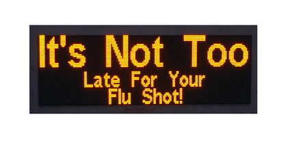 Fototapeta premium Reminder To Get Flu Shot