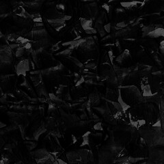 Modern contemporary acrylic background. Black texture made with a palette knife. Abstract painting on paper. Mess on the canvas.