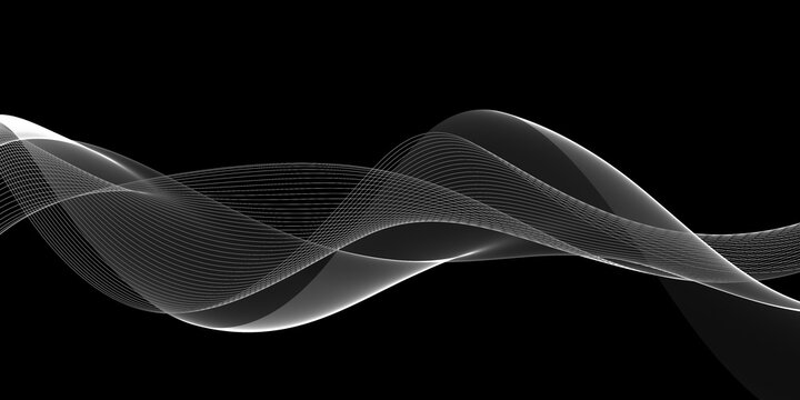 Abstract Black And White Wave Design © gojalia