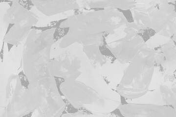 Modern contemporary acrylic background. White texture made with a palette knife. Abstract painting on paper. Mess on the canvas.