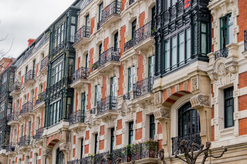 Fototapeta premium Building facade in Bilbao