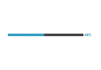 48% loading icon, 48% Progress bar vector illustration