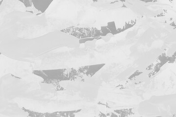 Modern contemporary acrylic background. White texture made with a palette knife. Abstract painting on paper. Mess on the canvas.