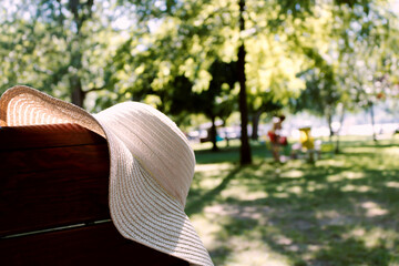 White summer hat.