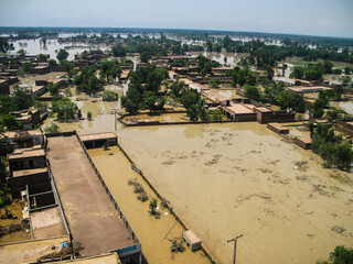 Pakistan floods in 2010 in the SWAT valley.