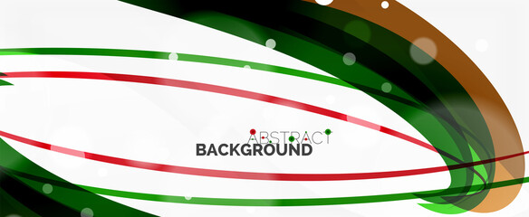 Obraz premium Waves and lines trendy design template for business or technology presentation, internet poster or web brochure cover, wallpaper