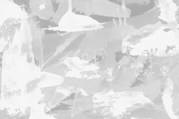 Fototapeta premium Modern contemporary acrylic background. White texture made with a palette knife. Abstract painting on paper. Mess on the canvas.