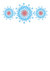 Fototapeta na wymiar Coronavirus - isolate on a white background, format A4.