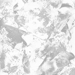 Modern contemporary acrylic background. White texture made with a palette knife. Abstract painting on paper. Mess on the canvas.