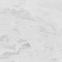 Modern contemporary acrylic background. White texture made with a palette knife. Abstract painting on paper. Mess on the canvas.