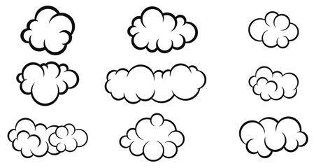 Clouds variants | Speech Bubble each cloud is placed in a different layer for ease of use.