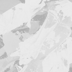 Modern contemporary acrylic background. White texture made with a palette knife. Abstract painting on paper. Mess on the canvas.