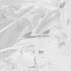 Obraz premium Modern contemporary acrylic background. White texture made with a palette knife. Abstract painting on paper. Mess on the canvas.