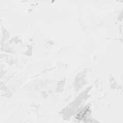 Modern contemporary acrylic background. White texture made with a palette knife. Abstract painting on paper. Mess on the canvas.