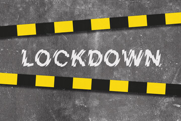 Konzept Lockdown Hintergrund aufgrund Covid-19