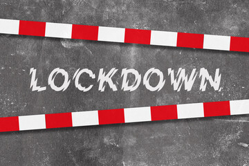 Konzept Lockdown Hintergrund aufgrund Covid-19