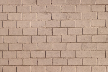 Beige brick wall, background, texture
