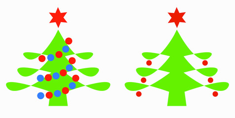 Christmas tree. Christmas. New Years holiday. Decorations for Christmas. Vector icon.