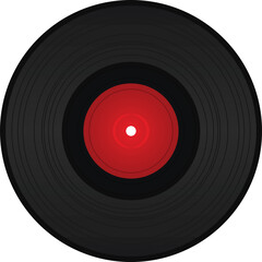 Retro gramophone disc. vector illustration