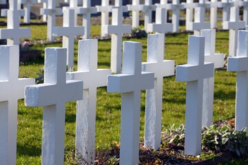 Détail du cimetière militaire de Vannes en Bretagne