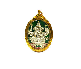 Ganesha Amulet Pendant on white background