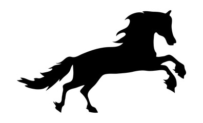 Fototapeta na wymiar Horse Rearing Up stock illustration Silhouette