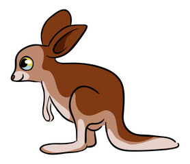 Cute Baby Kangaroo stock illustration
