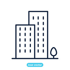 Buildings icon template color editable. Buildings symbol vector illustration for graphic and web design.