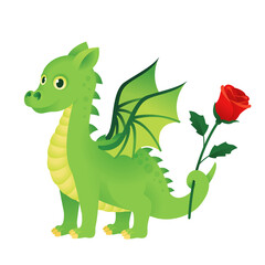 Sant Jordi George dragon with rose 