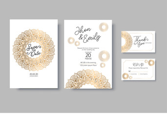 mandala wedding Invitation card