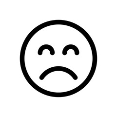 Sad emotion icon vector illustration isolated on white background on outline style