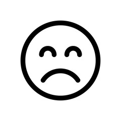 Sad emotion icon vector illustration isolated on white background on outline style