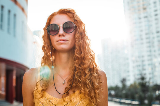 portrait of a woman in sunglasses 