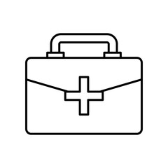 first aid kit, camping, adventure icon vector illustration