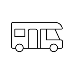 van, camping, adventure icon vector illustration