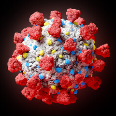 3d image COVID-19 SARS, Coronaviridae , SARS-CoV, SARSCoV, virus 2020 , MERS-CoV ,chinese virus 2019-nCoV coronavirus. High quality 3d photo